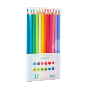 Комплект цветни моливи 12 теми за рисуване, перо, перушина, Цветни моливи с мека сърцевината на Macaron, Подаръци за деца, начинаещи, Директна доставка