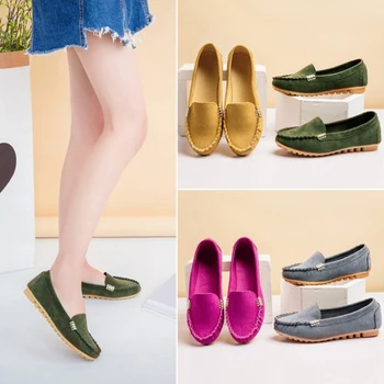 Дамски обувки 2023, Пролетно-Есенна Обувки На равна подметка, Мек през Цялата чорап, Однотонная Дишащи Обувки на равна подметка, Дамски обувки, Ежедневни обувки на плоска подметка
