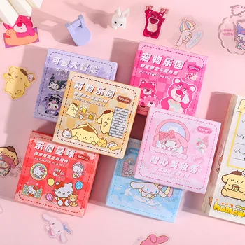 100ШТ Sanrio Sweet Пет Limited KT Kuromi Имат Стикер Подарък Кутия Аниме Рисунка Сладък Набор от джоба на Стикери за картички Goo В Подарък