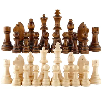 32шт дървени фигури в комплект с шахматными фигури Международен шахматен комплект шахматни фигури Забавни Аксесоари