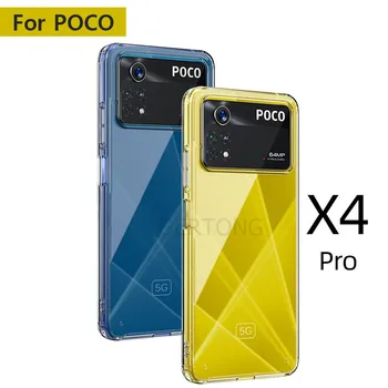 Устойчив на удари Мек Калъф За телефон Poco Pro X4 5G Cover Прозрачен Калъф За Xiaomi Poco X3 Pro X 3 NFC PocoX3Pro f3 gt m4 Pro на корпуса