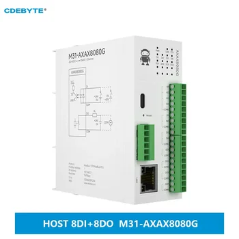 8DI + 8DO Разпределени Модул за дистанционно входно-изходни CDEBYTE М31-AXAX8080G Домакин-Аналогов модул ключ С Безплатен интернет връзка Modbus TCP/RTU