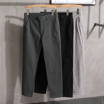 Нови директни мъжки панталони с драпировкой еластичен колан, бизнес корейската мода, свободни ежедневни обикновена широки панталони, мъжки М48