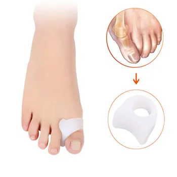 Sdotter 1 чифт силиконови дюзи за грижа за Бурсит на палеца на стъпалото Ортопедични разделители за пръстите на краката Корекция тампон за пръстите на краката Инструмент за грижа за краката