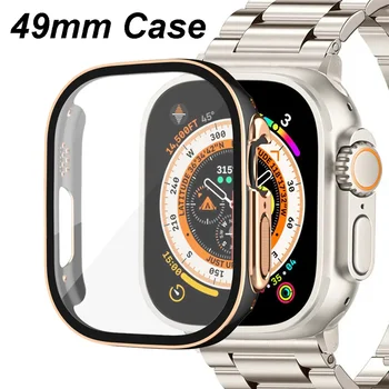 Стъкло + калъф за Apple Watch Ultra 2 case 49mm smartwatch PC Броня + Защитно фолио за екрана е Закалено покритие iwatch серия аксесоари за ремъците
