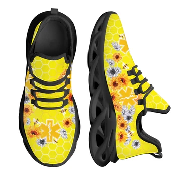 INSTANTARTS/ мрежести дамски маратонки-люлка, нов дизайн Sunflower Bee EMT, мрежести маратонки въздушна възглавница за дамите, Zapatillas 2024 г.
