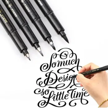 За многократна употреба, с Многократным Добавянето на Мастило Химикалки-маркери за калиграфия Четка Без Оцветяване Ореол на Пластмасова Дръжка-Маркер За рисуване Бързо Изсушаване