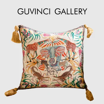 Колекция GUVINCI Jungle, Paradise, калъфка в стил бохо, Екзотичен Слон, мебели за животни, калъфка за канапе-легло