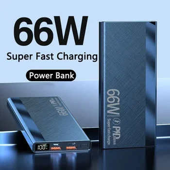 200000 ма Power Bank 66 W Бързо Зареждане на Цифров Дисплей Акумулаторна Батерия за Преносим, Подходящ За iPhone Huawei, Xiaomi Samsung