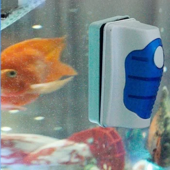 Нов пречиствател на чистачите за стъкло в аквариума Плаващ за пречистване на аквариума е Супер Магнитна четка за почистване на Аквариума