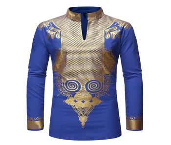 Африкански ризи с дълги ръкави и принтом Дашики, Мъжки Пролетно тениска Rich Басейн, Традиционна Мода 2023 година, Блуза, За възрастни, по-Големи Размери XXL
