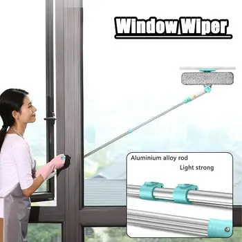 Домакински инструмент за почистване стъклен прозорец Двупосочен разборный пречистване на Въже Прът чистачки Ракел Стъргало за прозорци L4D4