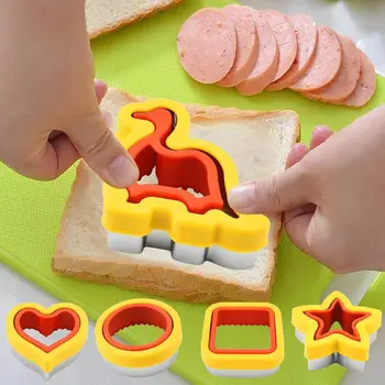 Комплект за рязане на сандвичи и уплътнител за деца, детски форми за бисквити със собствените си ръце, храна, плодове, овощерезки, аксесоари за bento Ланча