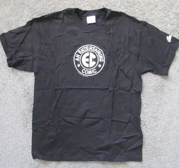 VTG НОВА мъжка тениска голям размер 2002 EC COMICS GRAPHITTI с графичен лого от черен памук
