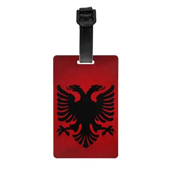 Обичай знаме на Албания, Багажная виси етикет с орел, защита на поверителност, багажни етикети 