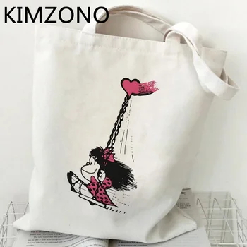 Mafalda shopping bag чанта за пазаруване eco клиент памучен чанта bolso sac дамска чантичка sacola мъкна вземете