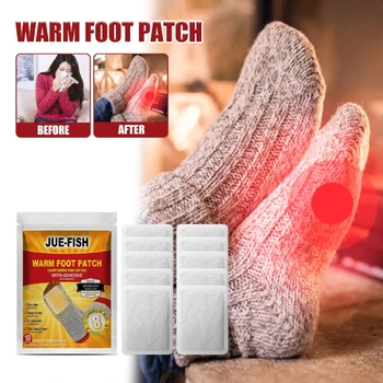 10шт Зимата Aid-топло на краката, Лепило за притопляне на краката, ястия, живот до 8 часа, етикети с въздушна активирането, топли
