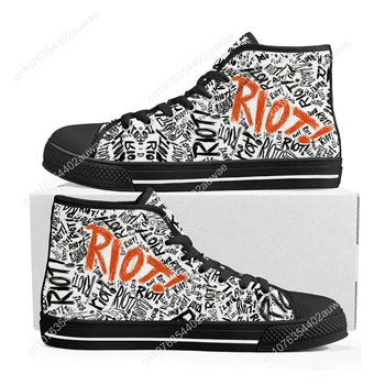 Парамор Rock Band Pop, висококачествени маратонки, мъжки, дамски, юношески холщовые обувки, ежедневни обувки за чифта обувки по поръчка, черен