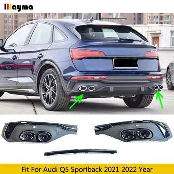 3 бр./компл. Q5 Sportback 2021 2022 Година Стайлинг автомобили ABS Заден дифузьор на Задната броня Бодикит Изпускателната система на Audi Q5 Sportback