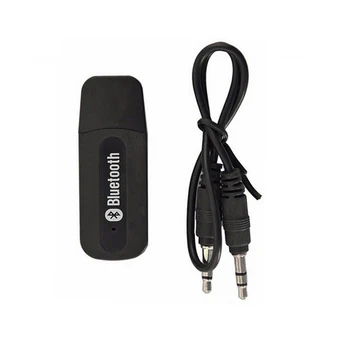 Жак 3,5 мм USB, съвместим с Bluetooth, безжична авто аудиоприемник AUX за музикалния приемник с A2DP, адаптер за мобилен телефон Android / IOS