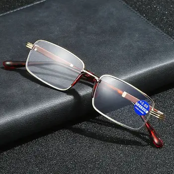 Офис класически ультралегкие очила в една проста квадратна рамка, защита на окото от синя светлина, Бизнес очила за четене.