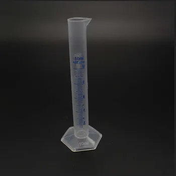 250 мл Пластмасова мерителна цилиндър със Степен на цилиндрите на Контейнер-тубичка за лабораторни инструменти на Ученически пособия, лабораторни консумативи