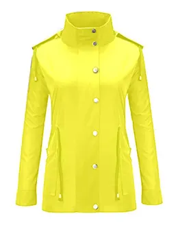 Дамски водоустойчив блузи с качулка, бързо съхнещи дождевики с дълъг ръкав, лека закопчалки за копчета и цип отпред