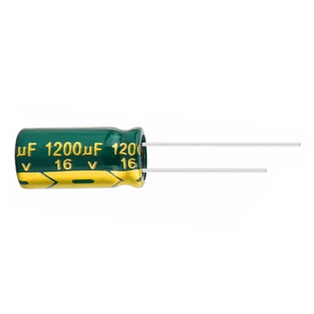 10шт висока честота на низкоомный алуминиеви електролитни кондензатори 16v1200UF 1200uf16v обем: 10x20