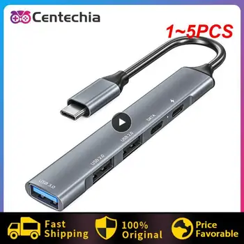 1 ~ 5ШТ C USB хъб, PowerExpand 6-в-1 USB C PD Ethernet хъб с храненето на 65 W, 4K, 1 gbps Ethernet, 2 USB 3.0 за пренос на данни