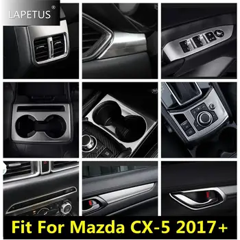 Бутон за повдигане Стеклоподъемника/Дръжка/Притежателя чаши за вода/Онлей панел за превключване на предавките за Mazda CX-5 2017 - 2023 Сребристи Аксесоари за Автомобили