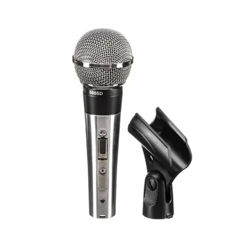565SD Професионален вокален микрофон за караоке сцена-студио, динамичен микрофон за изпълнения на живо с ключа за включване/изключване