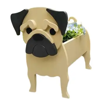 Саксия във формата на куче, сладки мультяшные саксии за сочни растения, с животни, висока носеща способност, лек и Водоустойчив цветен контейнер, ваза