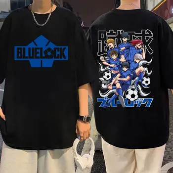 Японското аниме Blue Lock Isagi Yoichi Тениска с принтом За Мъже И Жени, Манга Harajuku, Ризи с къс ръкав, Градинска Реколта Модна тениска