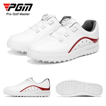 Дамски обувки за голф PGM, дамски спортни нескользящие маратонки за голф, удобни непромокаеми универсални бели обувки XZ310