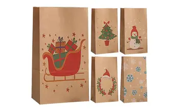 Хартиени торби за подаръци за коледа Универсални подаръчни пакети за Коледа на фестивала за партита Трайни Подарък пакети за Весела Коледа