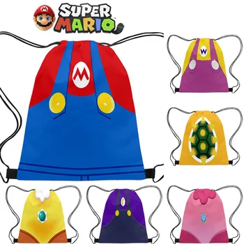 Мультяшная чанта от съвсем малък Super Mario Bros, детски аниме раници, чанти за съхранение на голям капацитет, 3D щампи, чанта-органайзер на съвсем малък подарък