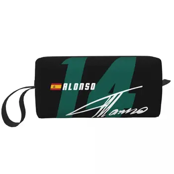 Alonso 14 Брой, Косметичка, органайзер за козметични продукти, чанти за съхранение на тоалетни принадлежности Fernando Sport Motorcycle, определени Dopp, кутия за подаръци