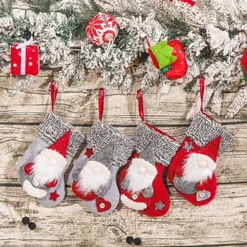 Коледна Торбичка За Отглеждане Коледен Подарък Чанта Бонбони Коледна Украса за Дома Навидад Чорап natale Tree Decor 2022 Нова Година