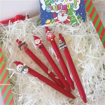 Декор за дома на весела Коледа, елени, Дядо Коледа, коледна химикалка химикалка, Коледно дърво, канцеларски материали
