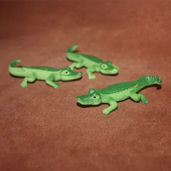 Модел на дивия ползающего животно-крокодил, мини-лосове, зелен Алигатор, барс, елен, миниатюри, фигурки, играчки