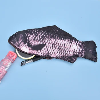 1 бр. молив случай за моливи във формата на рибки, училище подарък, забавна чанта за писалки, ученически пособия