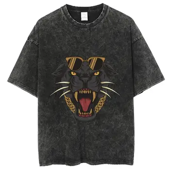 Мъжка тениска с принтом Beast Creative Design, Тениски от Выстиранного 100% памук, в Ретро стил, Градинска облекло в стил Харадзюку, Мъжки ризи в стил хип-хоп