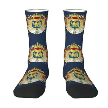 Френската империя на Наполеон, Мъжки И дамски чорапи за екипажа, Унисекс, Сладки чорапи с 3D принтом Герб Франция