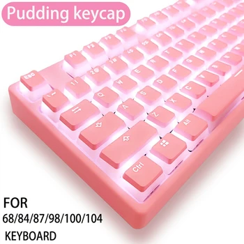 OEM PBT Набор от Клавиатури на капсули С подсветка 119 Клавиши Keycap Ергономичен Симпатичен Капачка за ключове Cherry Mx Profile Gateron Switch Mechanical Keyboard Kit