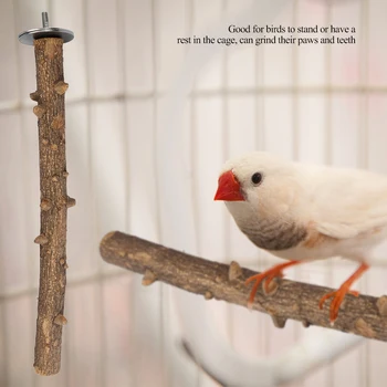 Поставка За Папагал От естествен дървен Държач За Раздробяване Лапите на Костур Птица Дъвча Подвесную Играчка в Клетката