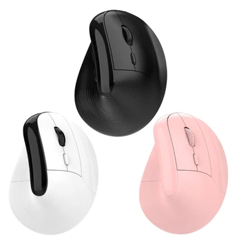 Вертикална ергономична мишка, безжична Bluetooth съвместим USB приемник 2.4 G за PC