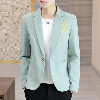 Висококачествен сако, мъжки Корейската версия, Младежка мода, Ежедневното, бизнес, Елегантна, високо, просто, джентълмен палто в западен стил