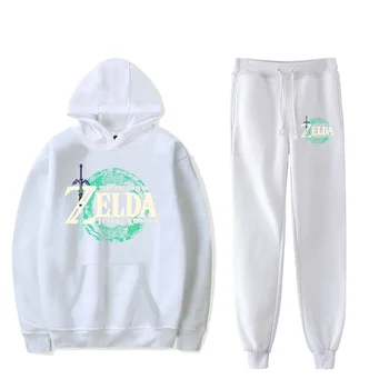 Мъжки дрехи, блузи с аниме игра Zelda, пролетни спортни костюми, комплекти дрехи за момчета, градинска дрехи, hoody + панталони