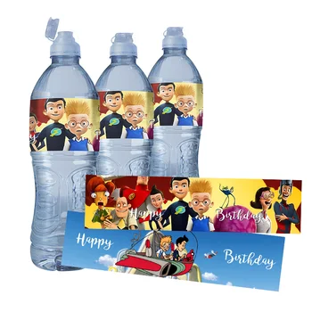 24psc Етикет за бутилка с вода Meet The Robinsons, опаковки, самозалепващи самозалепващи етикети, празнична украса за парти по случай рождения Ден