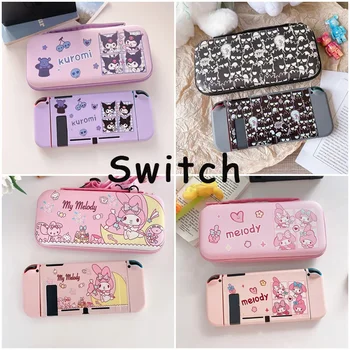 Kuromi Mymelody за конзолата Nintendo Switch Чанта за съхранение Защитен калъф за носене на Nintendo Switch Чанта за носене, слот аксесоари